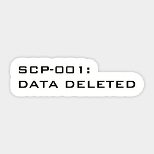 SCP-001: data deleted Sticker